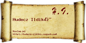 Hudecz Ildikó névjegykártya